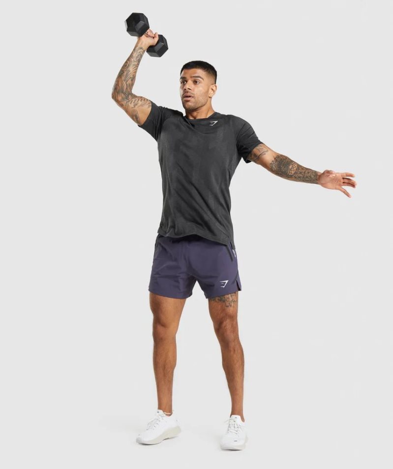 Men's Gymshark Apex T-Shirts Black | NZ 4ZQLSD